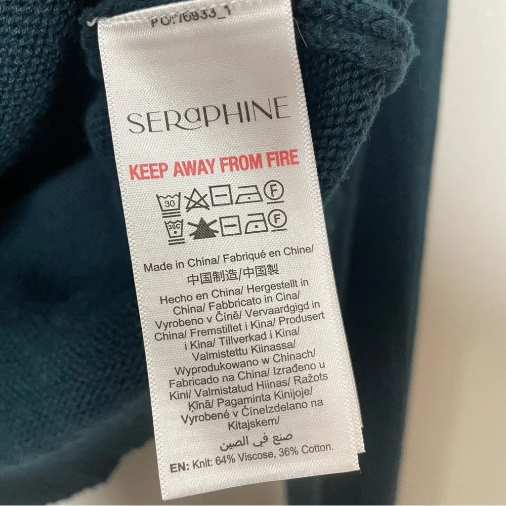 Seraphine‎ Cropped Emerald Green Mockneck Nursing/Maternity Sweater